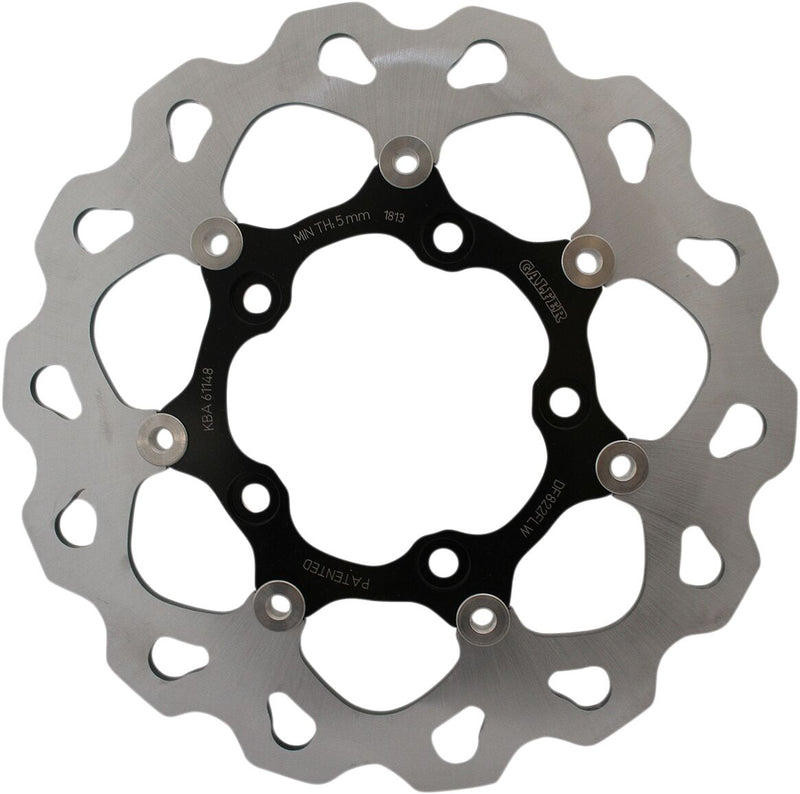 Galfer Brake Rotors for 2006-2017 Harley-Davidson Black Silver Rear Two Piece (Floating) 420 High-Carbon Stainless Steel #DF822FLW