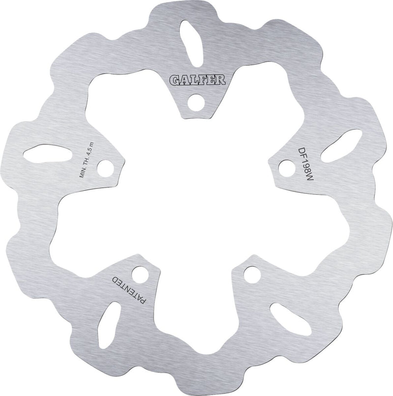 Galfer Brake Rotor for 2001-2006, 2021-2024 KAWASAKI Rear One Piece (Fixed) Stainless Steel #DF198W
