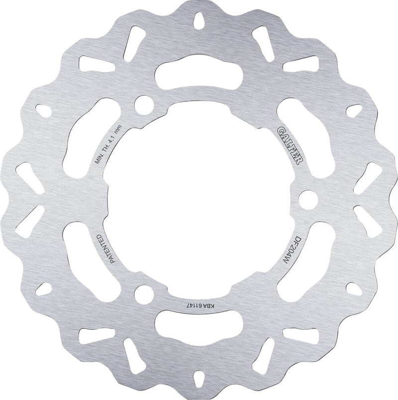 Galfer Brake Rotor for 2008-2012, 2015-2016, 2019-2026 KAWASAKI Rear One Piece (Fixed) Stainless Steel #DF204W