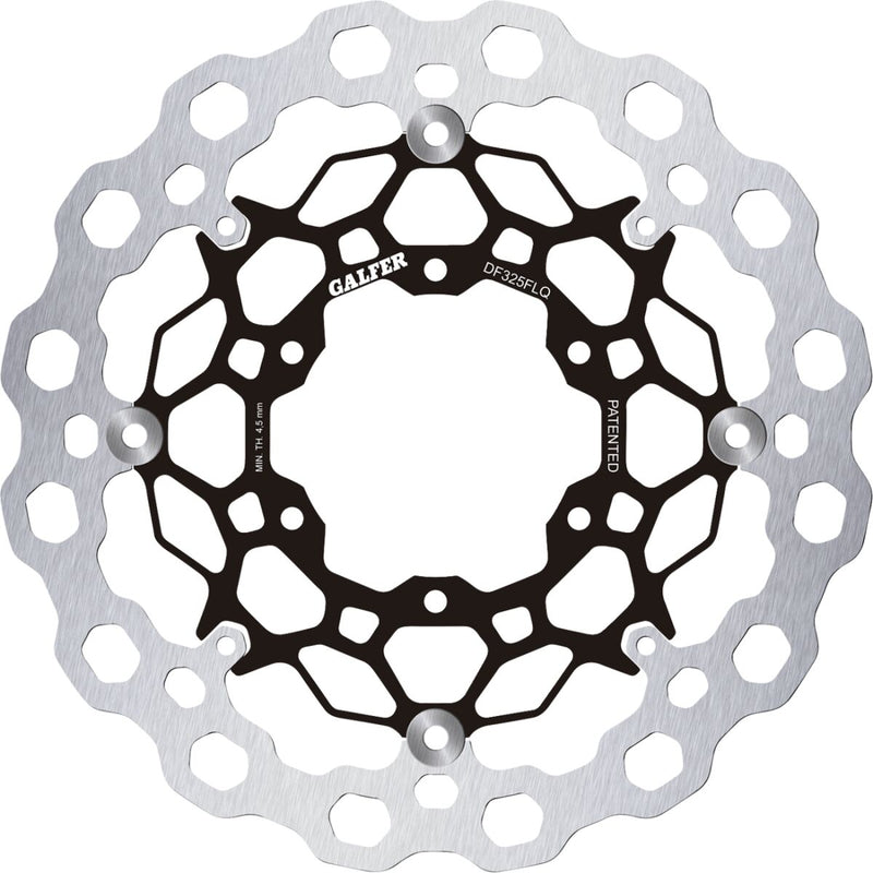 Galfer Cubiq™ Brake Rotor Black Silver Front Full-Floating #DF325FLQ
