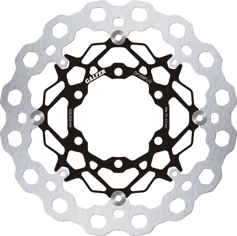 Galfer Cubiq™ Brake Rotor Black Silver Front Full-Floating #DF358FLQ
