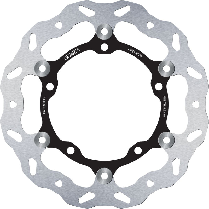 Galfer Brake Rotor for 2017-2026 KAWASAKI Wave® Black Silver Full-Floating Front Two Piece (Floating) Stainless Steel #DF215FLW