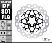Galfer Brake Rotor Floating Cubiq Black Silver Full-Floating Front Two Piece (Floating) Aluminium Stainless Steel #DF801FLQ
