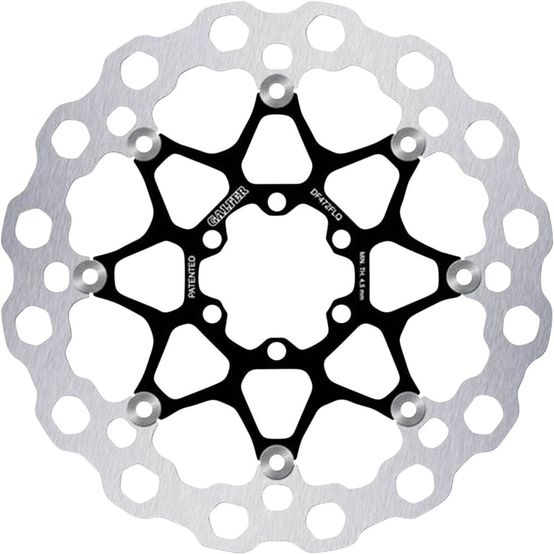 Galfer Brake Rotor Floating Cubiq Silver Stainless Steel Solid-Mount Front One Piece (Fixed) #DF472FLQ