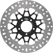 EBC X-Series Brake Rotor for 2016-2022 INDIAN SCOUT X Series Black Silver Full-Floating Front Two Piece (Floating) High-Carbon Stainless Steel #MD534XBLK