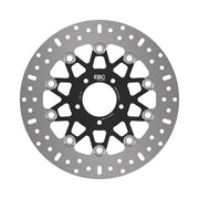 EBC X-Series Brake Rotor for 2016-2022 INDIAN SCOUT X Series Black Silver Full-Floating Front Two Piece (Floating) High-Carbon Stainless Steel #MD534XBLK