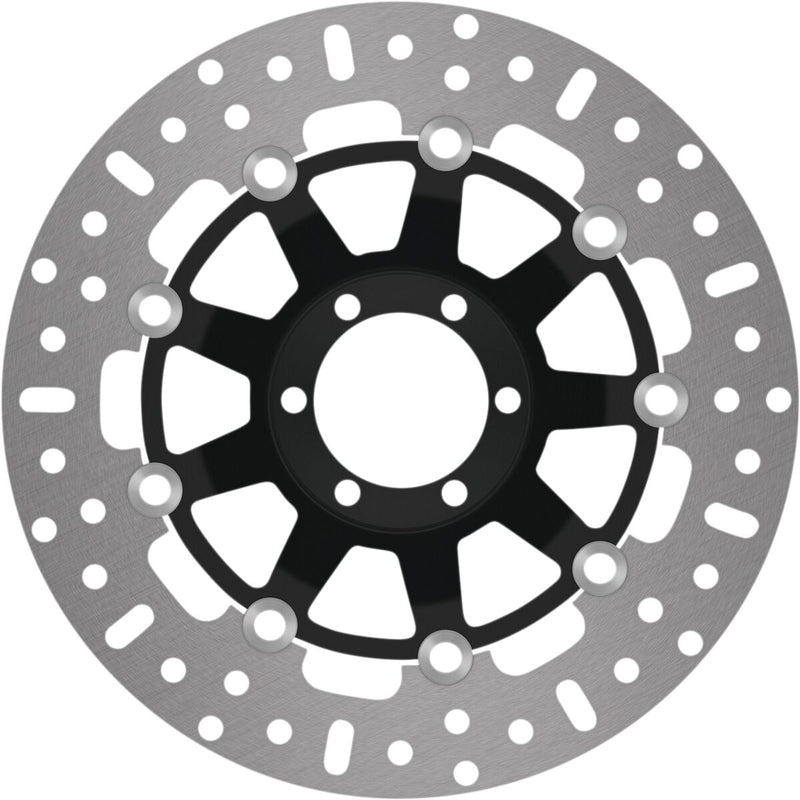 EBC X-Series Brake Rotor Black Silver Full-Floating Rear Two Piece (Floating) Stainless Steel #MD887BLK