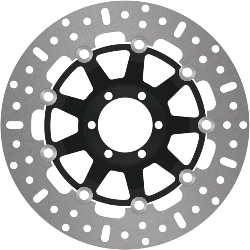 EBC X-Series Brake Rotor Round Black Silver Full-Floating Front Two Piece (Floating) Stainless Steel #MD890BLK