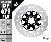 Galfer Brake Rotor Floating Round for 1986-1989, 1994-1999 Harley-Davidson Black Silver Full-Floating Front Two Piece (Floating) Aluminium Alloy St... #DF679FLV