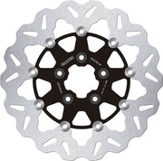 Galfer Brake Rotor for 1984-1999 Harley-Davidson Wave® Black Silver Full-Floating Front Two Piece (Floating) Aluminium Alloy Stainless Steel #DF679FLW