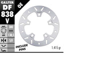 Galfer Brake Rotor Fixed Round for 2014-2023 Harley-Davidson Silver Stainless Steel Solid-Mount Front One Piece (Fixed) #DF838V