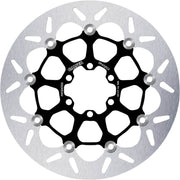 Galfer Brake Rotor Floating Round Black Silver Full-Floating Front Two Piece (Floating) High-Carbon Stainless Steel #DF472FLV