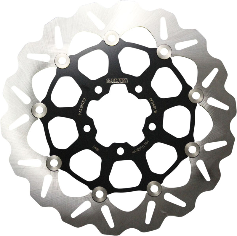 Galfer Wave® Brake Rotor for 2015-2024 INDIAN SCOUT Black Silver Full-Floating Front Two Piece (Floating) Stainless Steel #DF518FLW