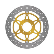 EBC X-Series Brake Rotor for 2018-2024 ROYAL ENFIELD X Series Black Silver Full-Floating Two Piece (Floating) High-Carbon Stainless Steel
