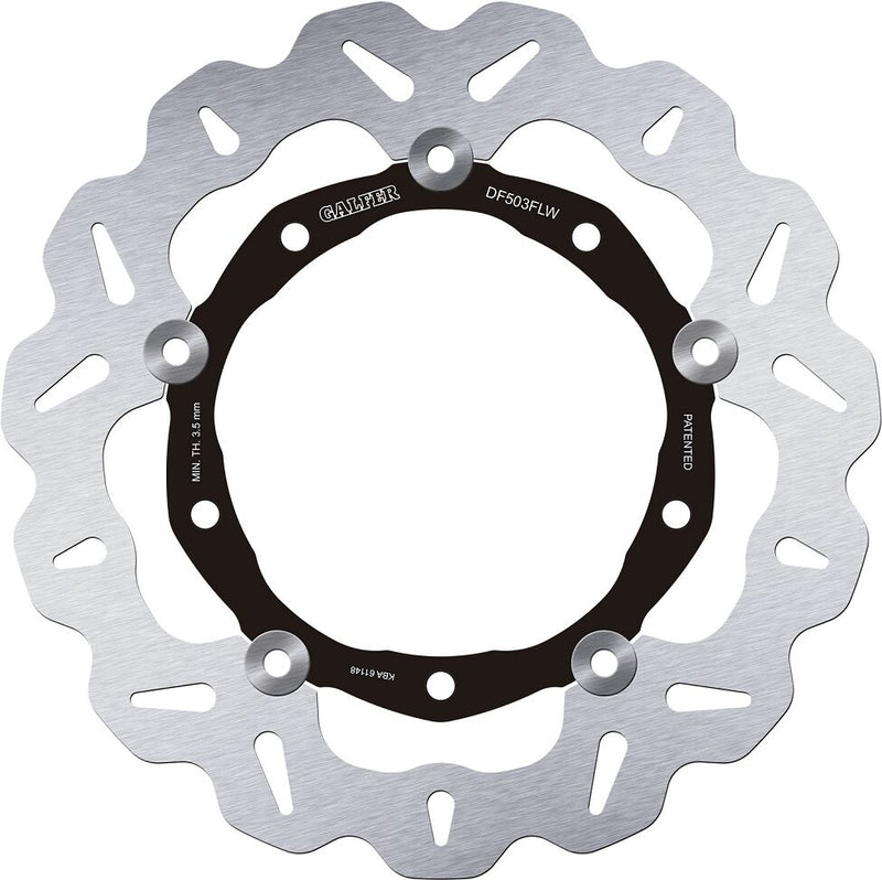 Galfer Brake Rotor for 2004-2007, 2012-2024 YAMAHA Wave® Silver Full-Floating Two Piece (Floating) High-Carbon Stainless Steel #DF503FLW