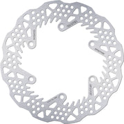 Galfer BRAKE ROTOR SHARK FIXED Shark Fin Silver Solid-Mount Rear One Piece (Fixed) Stainless Steel