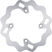 Galfer Wave® Brake Rotor Silver Solid-Mount Rear One Piece (Fixed) Stainless Steel #DF013W