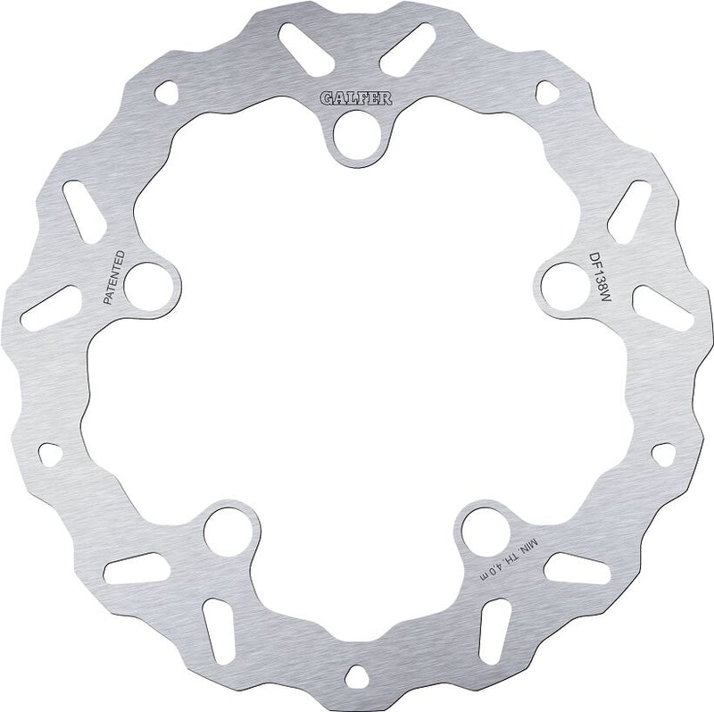 Galfer Wave® Brake Rotor for 2018-2026 HONDA Silver Solid-Mount Front One Piece (Fixed) Stainless Steel #DF138W