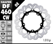 Galfer Brake Rotors for 2015-2024 YAMAHA Wave® Black Silver Full-Floating Front Two Piece (Floating) Stainless Steel #DF460CW