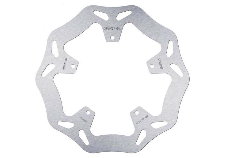 Galfer Wave® Brake Rotor Silver Solid-Mount Rear One Piece (Fixed) Stainless Steel #DF667W