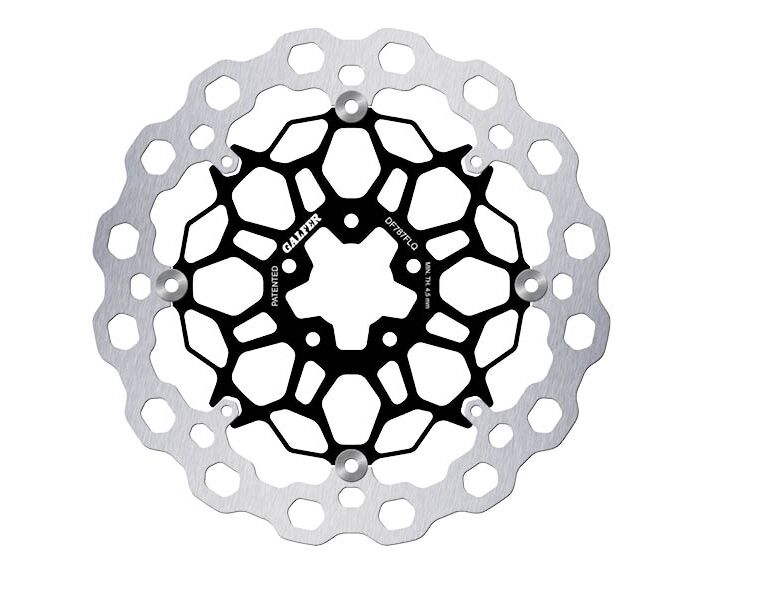 Galfer Brake Rotor Floating Cubiq Black Silver Full-Floating Front Two Piece (Floating) Stainless Steel #DF787FLQ