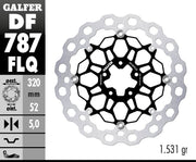 Galfer Brake Rotor Floating Cubiq Black Silver Full-Floating Front Two Piece (Floating) Stainless Steel #DF787FLQ