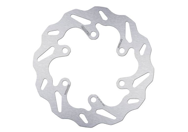 Galfer Wave® Brake Rotor Silver Solid-Mount Rear One Piece (Fixed) Stainless Steel #DF790W