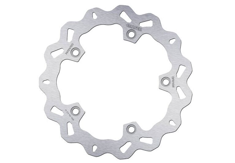 Galfer Wave® Brake Rotor for 2012-2021 BMW Silver Solid-Mount Rear One Piece (Fixed) Stainless Steel #DF816W
