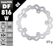 Galfer Wave® Brake Rotor for 2012-2021 BMW Silver Solid-Mount Rear One Piece (Fixed) Stainless Steel #DF816W