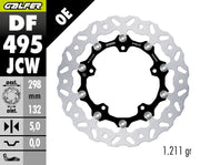 Galfer BRAKE ROTOR FLOATECH WAVE for 2003-2026 YAMAHA Wave® Black Silver Full-Floating Front Two Piece (Floating) Aluminium Stainless Steel #DF495JCW