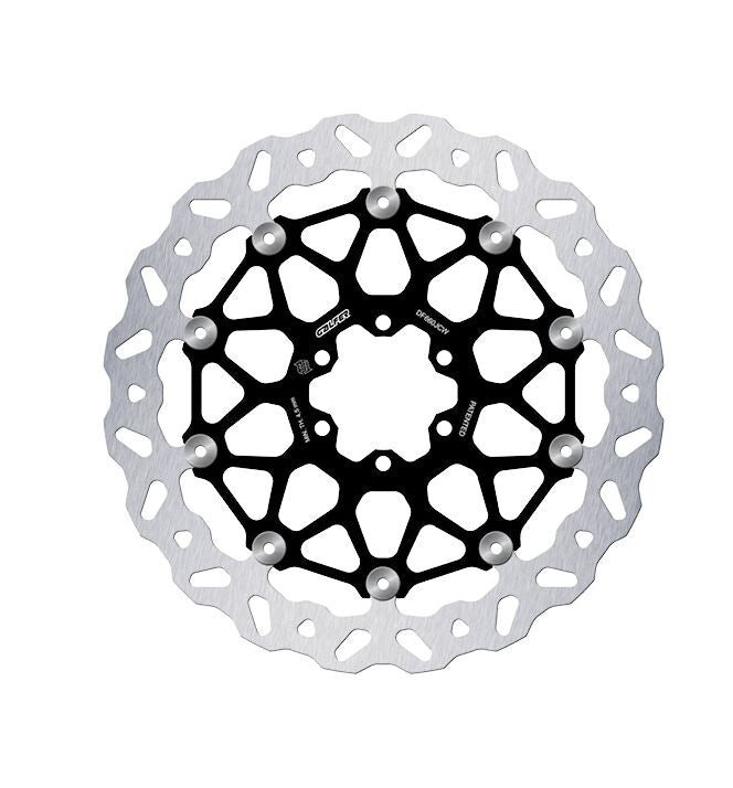 Galfer BRAKE ROTOR FLOATECH WAVE Wave® Black Silver Full-Floating Front Two Piece (Floating) Aluminium Stainless Steel #DF660JCW