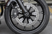 Rick's Motorcycles BRAKE ROTOR KIT WAVE for 2014-2023 Harley-Davidson Black Silver Solid-Mount Front One Piece (Fixed) Aluminium Stainless Steel #20-K41500017-330