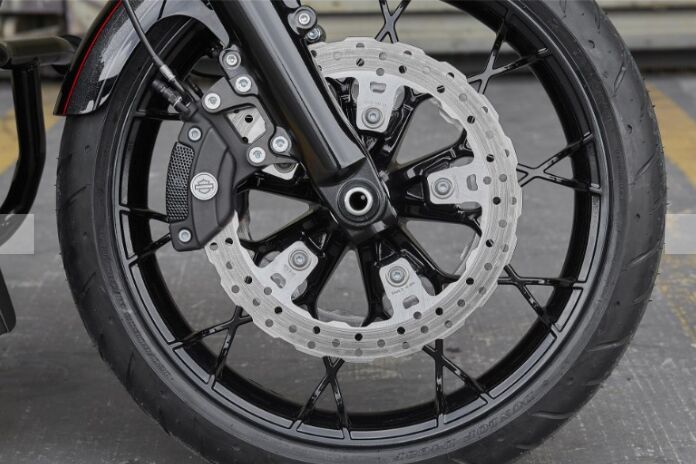 Rick's Motorcycles BRAKE ROTOR KIT WAVE for 2014-2023 Harley-Davidson Black Silver Solid-Mount Front One Piece (Fixed) Aluminium Stainless Steel #20-K41500017-330
