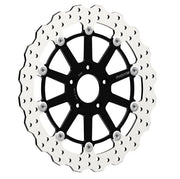 Rick's Motorcycles BRAKE ROTOR FLOATING WAVE DESING for 1999-2022 Harley-Davidson Black Stainless Steel Full-Floating Rear Two Piece (Floating) #20-W020292-0