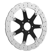 Rick's Motorcycles BRAKE ROTOR FLOATING WAVE DESING for 1999-2022 Harley-Davidson Black Stainless Steel Full-Floating Two Piece (Floating) #20-W300292-0