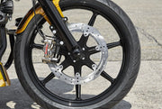 Rick's Motorcycles BRAKE ROTOR FLOATING WAVE DESING for 1999-2022 Harley-Davidson Black Silver Full-Floating Front Two Piece (Floating) Stainless S... #20-W300292-F