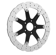 Rick's Motorcycles BRAKE ROTOR FLOATING WAVE DESING for 2005-2025 Harley-Davidson Black Stainless Steel Full-Floating Two Piece (Floating)