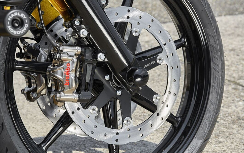 Rick's Motorcycles BRAKE ROTOR FLOATING WAVE DESING for 2005-2025 Harley-Davidson Black Stainless Steel Full-Floating Two Piece (Floating) #20-W300300-0