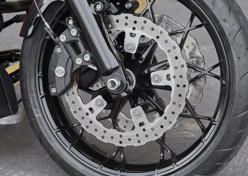 Rick's Motorcycles BRAKE ROTOR FIXED WAVE for 2014-2023 Harley-Davidson Silver Stainless Steel Solid-Mount One Piece (Fixed) Each