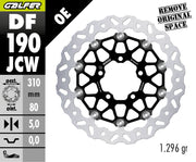 Galfer BRAKE ROTOR FLOATECH WAVE for 2006-2026 KAWASAKI Floating Wave® Black Stainless Steel Full-Floating Front Aluminium #DF190JCW