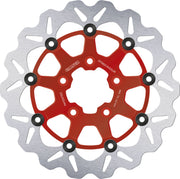Galfer Brake Rotor for 1986-2017, 2022-2023 Harley-Davidson Red Silver Front Floating #DF680CWSXUR