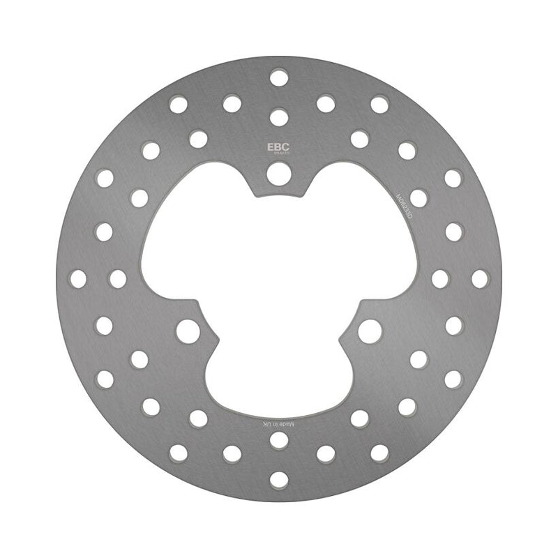 EBC Round D-Series Fixed Offroad Brake Rotor for 2004-2009 HONDA TRX 450 Silver Solid-Mount Rear One Piece (Fixed) Stainless Steel #MD6233D