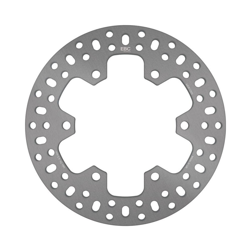 EBC Round D-Series Fixed Offroad Brake Rotor for 1990-2000 HUSQVARNA D Series Silver Zinc Solid-Mount Rear One Piece (Fixed) Heat-Treated Carbon St... #MD6126D