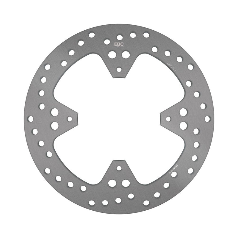 EBC Round D-Series Fixed Offroad Brake Rotor for 2000-2007 HONDA XR 650 R D Series Silver Zinc Solid-Mount Rear One Piece (Fixed) Heat-Treated Carb... #MD6181D