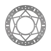 EBC Round D-Series Fixed Offroad Brake Rotor for 2000-2010 GAS GAS D Series Silver Stainless Steel Solid-Mount Front One Piece (Fixed)