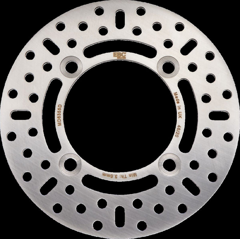 EBC Brake Rotor for 2012-2015 SUZUKI LT-A D Series Silver Solid-Mount Front One Piece (Fixed) Stainless Steel #MD6355D