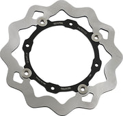 Galfer Brake Rotor Wave® Black Raw Rear Two Piece (Floating) 420 High-Carbon Stainless Steel #DF069FLW