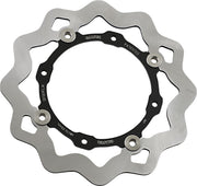 Galfer Brake Rotor Wave® Black Raw Rear Two Piece (Floating) 420 High-Carbon Stainless Steel #DF069FLW