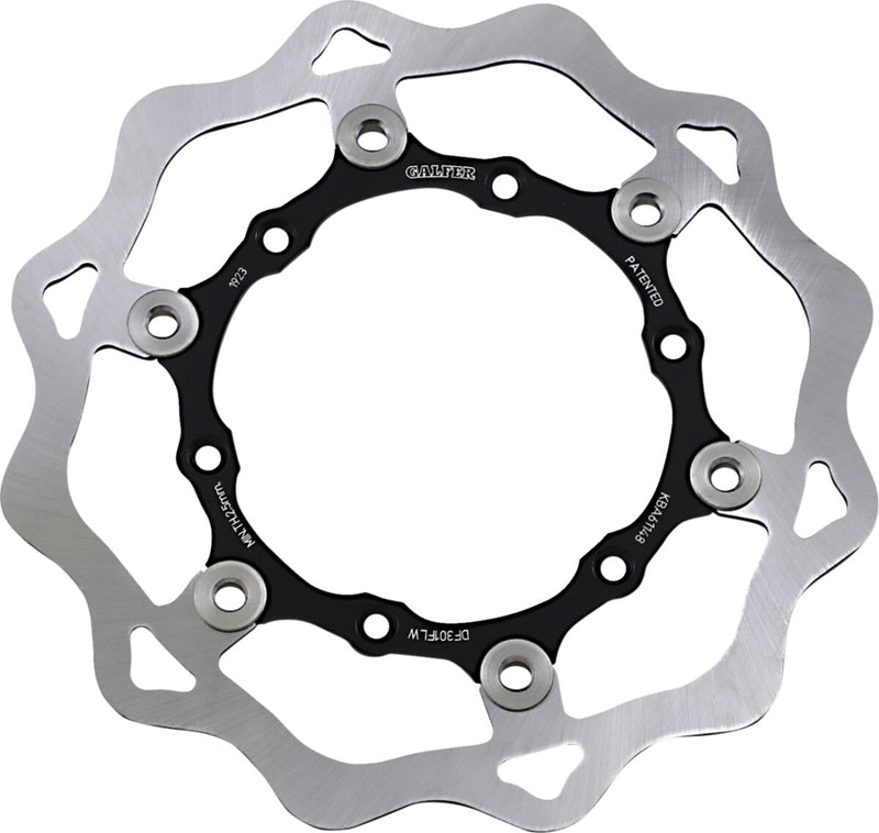 Galfer Brake Rotor Black Raw Front Two Piece (Floating) 420 High-Carbon Stainless Steel #DF301FLW