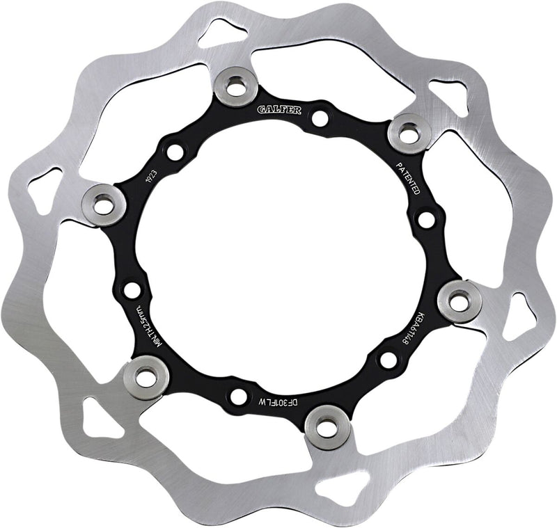 Galfer Brake Rotor Black Raw Front Two Piece (Floating) 420 High-Carbon Stainless Steel #DF301FLW